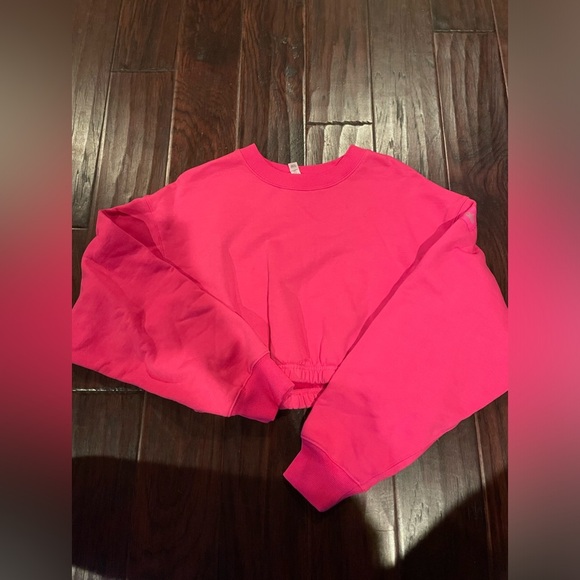 Devotion Alo Yoga Crewneck Neck Pullover Top Neon Pink Sold Out Online - Picture 2 of 5